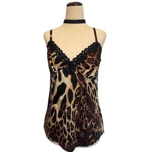 CACHE Cheetah Print CAMI 95% SILK